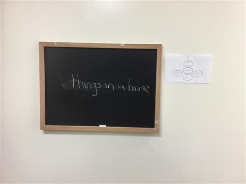 Beginning of Week Three:  Things in a House 